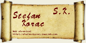 Stefan Korać vizit kartica
